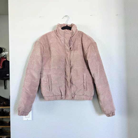 Ashley by 26 International Ribbed Pink Puffer Jacket - Picture 5 of 10